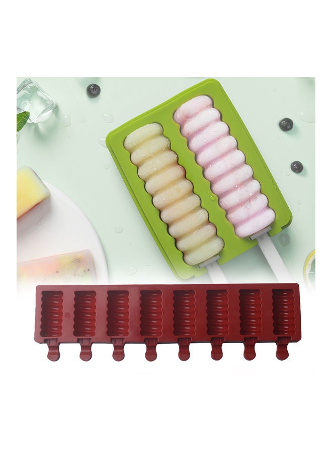 8-Cavity Homemade DIY Silicone Caterpillar Mould Brown 39.5x12x3cm  - Image 3