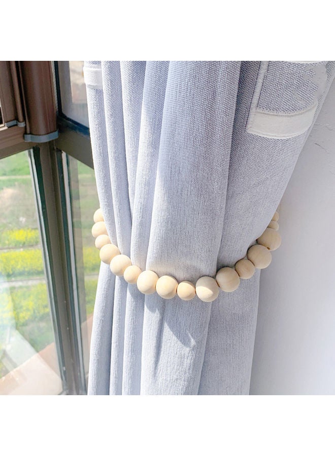 7-Piece Window Curtain Tieback Holder Set Beige  - Image 2