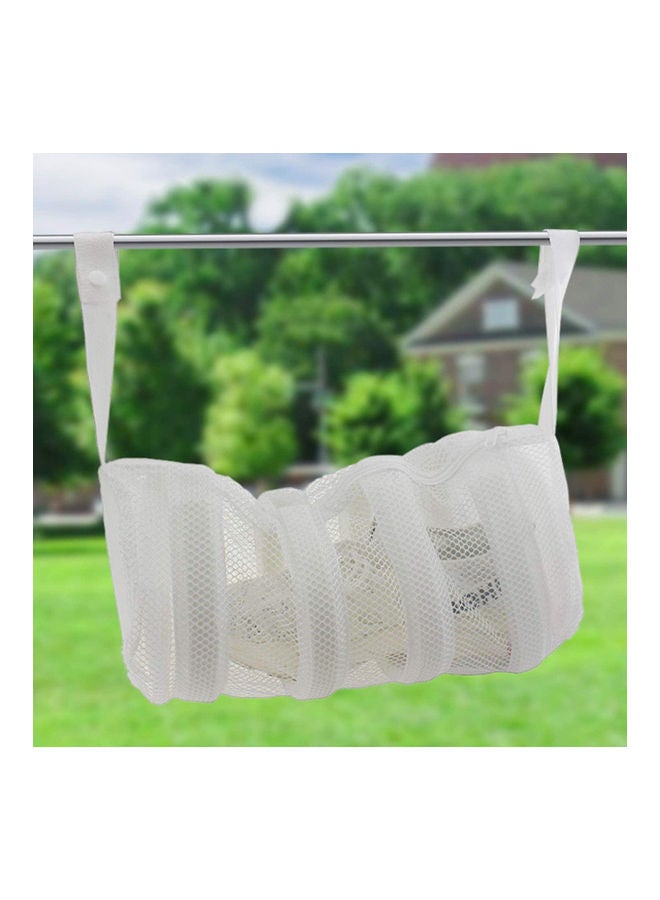 Wash Bag Wear-resistant with Zipper White - Image 2