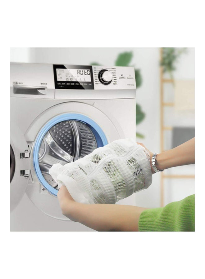 Wash Bag Wear-resistant with Zipper White - Image 3