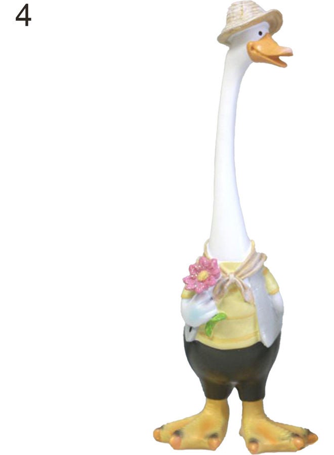 Decorative Daddy Duck Figurine White/Black/Yellow 13x34cm