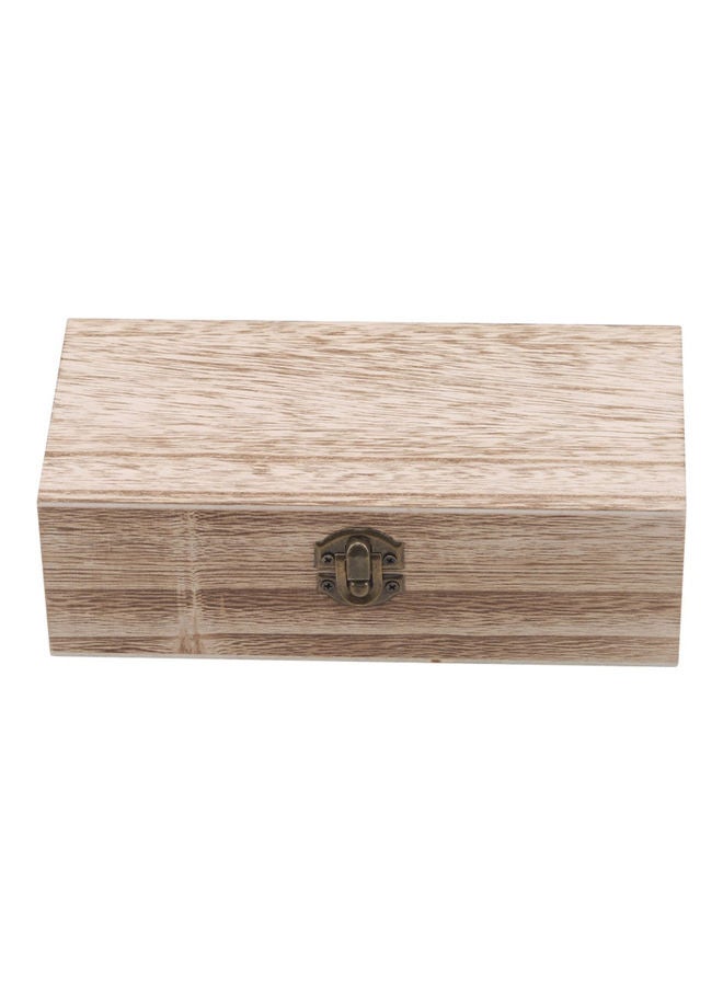 Decorative Retro Wood Box Beige  - Image 1