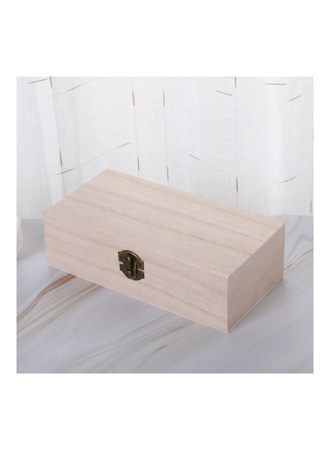 Decorative Retro Wood Box Beige  - Image 2