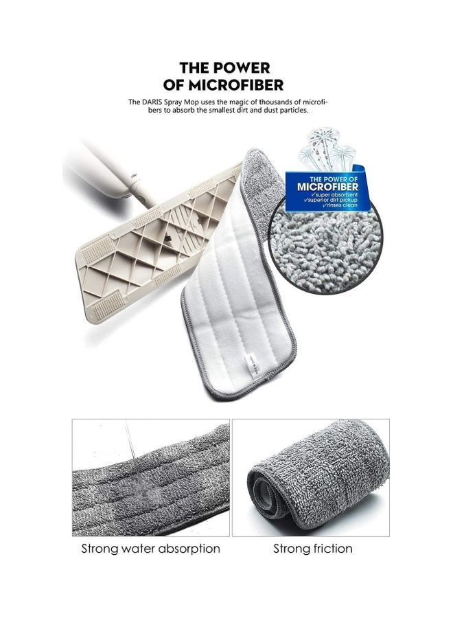 Handheld Floor Cleaning Spray Mop With Towels Grey 40cm - Image 2