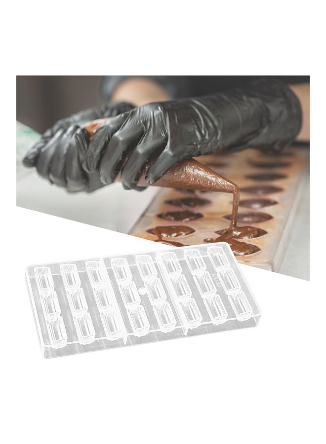 قالب شوكولاتة صالح للطعام قابل لإعادة الاستخدام للمطبخ، شفاف 27.5 × 13.5 × 2.5 سم شفاف 27.5x13.5x2.5سم - Image 2