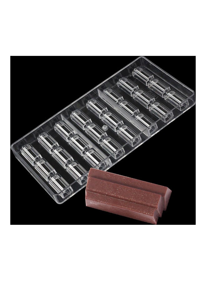 قالب شوكولاتة صالح للطعام قابل لإعادة الاستخدام للمطبخ، شفاف 27.5 × 13.5 × 2.5 سم شفاف 27.5x13.5x2.5سم - Image 3