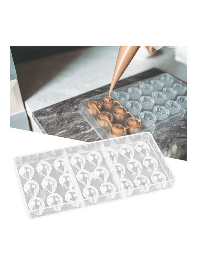 Reusable Food-grade Chocolate Mold For Kitchen Transparent 27.5x13.5x2.5cm