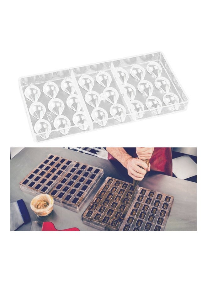 Reusable Food-grade Chocolate Mold For Kitchen Transparent 27.5x13.5x2.5cm