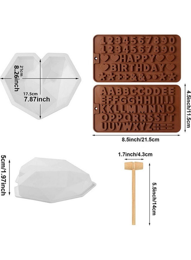 طقم قوالب خبز مصنوعة من السيليكون ومُكون من 5 قطع متعدد الألوان 21x17.5x5سم - Image 5