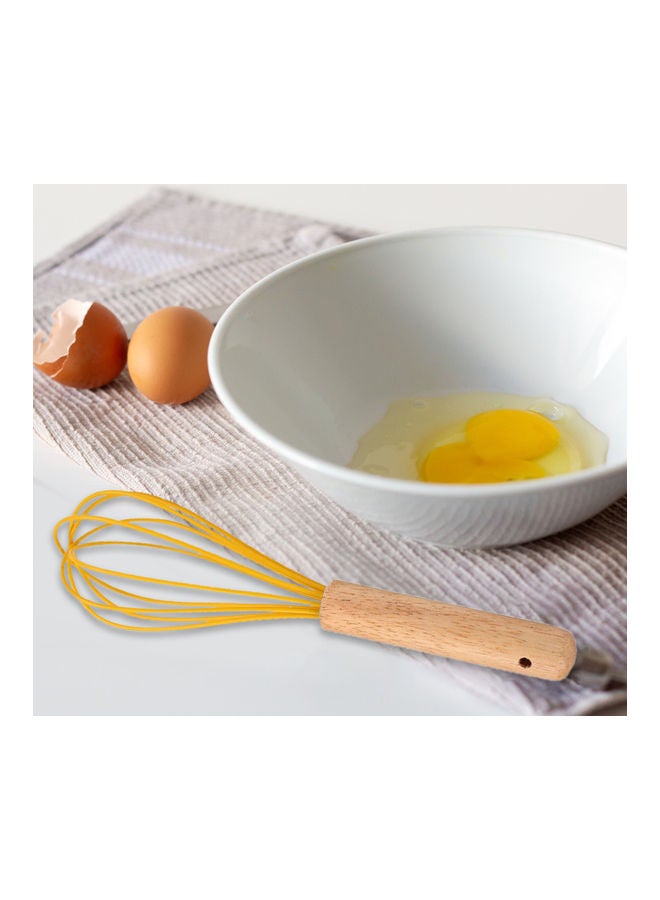 Wood Manual Milk Frother Baking Tools Yellow - Image 2