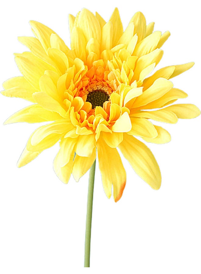 Artificial Chrysanthemum Flower Yellow/Green 30x6x2cm - Image 1