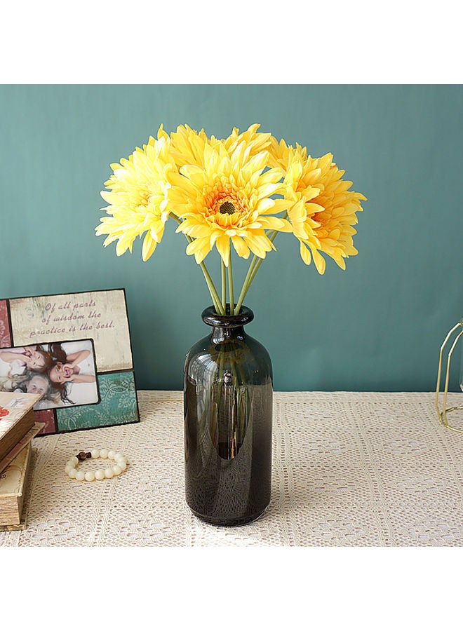Artificial Chrysanthemum Flower Yellow/Green 30x6x2cm - Image 3
