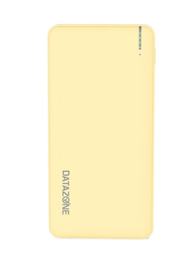 Datazone 10000.0 mAh Portable Lightweight Power Bank Yellow  - Image 1