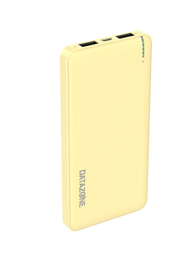 Datazone 10000.0 mAh Portable Lightweight Power Bank Yellow  - Image 3