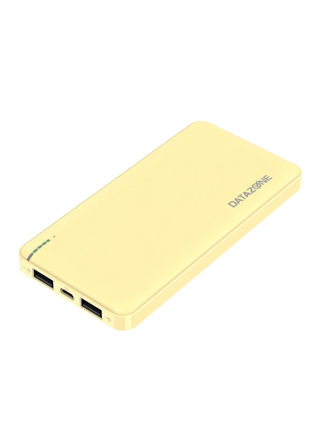 Datazone 10000.0 mAh Portable Lightweight Power Bank Yellow  - Image 4