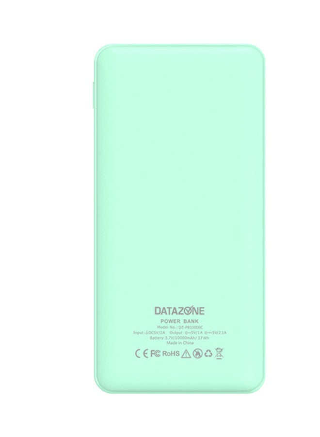 Datazone 10000.0 mAh Portable Lightweight Power Bank Green  - Image 3