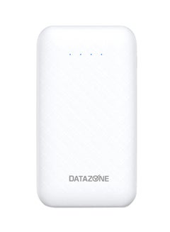 Datazone 10000.0 mAh Portable Lightweight Power Bank White  - Image 1
