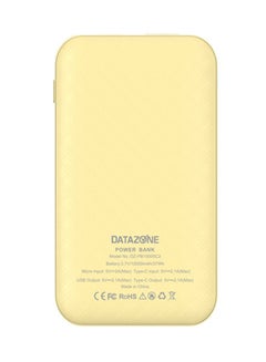 Datazone 10000.0 mAh Portable Lightweight Power Bank Yellow  - Image 3