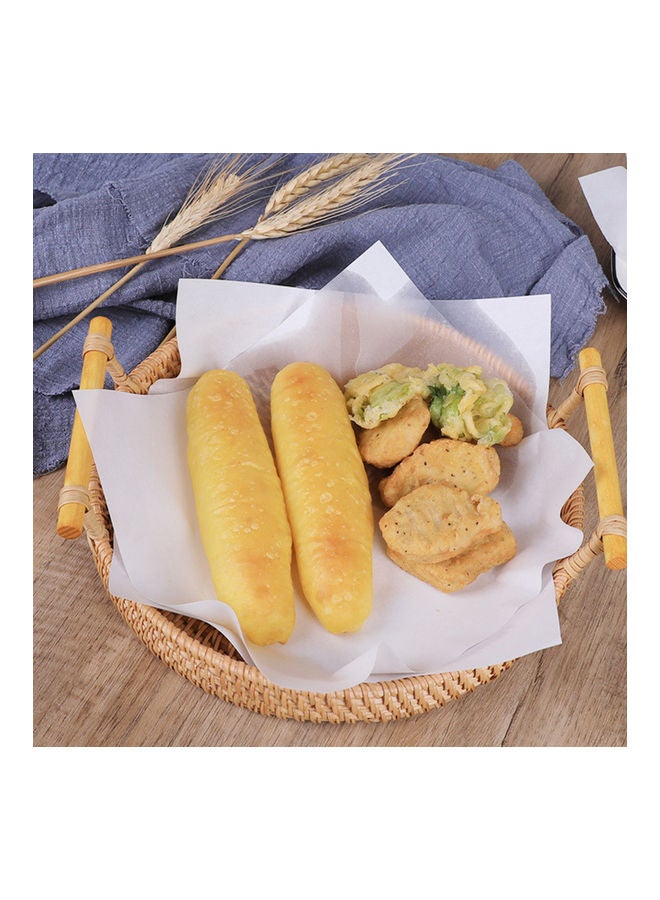 مجموعة أوراق مناديل ممتصة للزيوت مكونة من 50 قطعة أبيض - Image 4