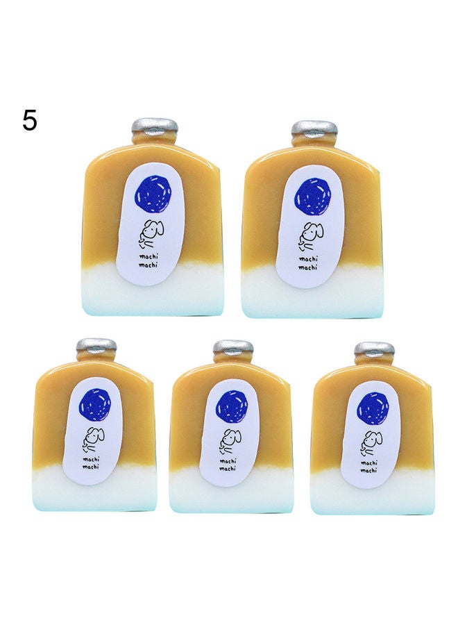 5Pcs Simulation Imitated Milk Tea Bottle Charms Pendant Resin Earring Jewelry 8*5*5cm 