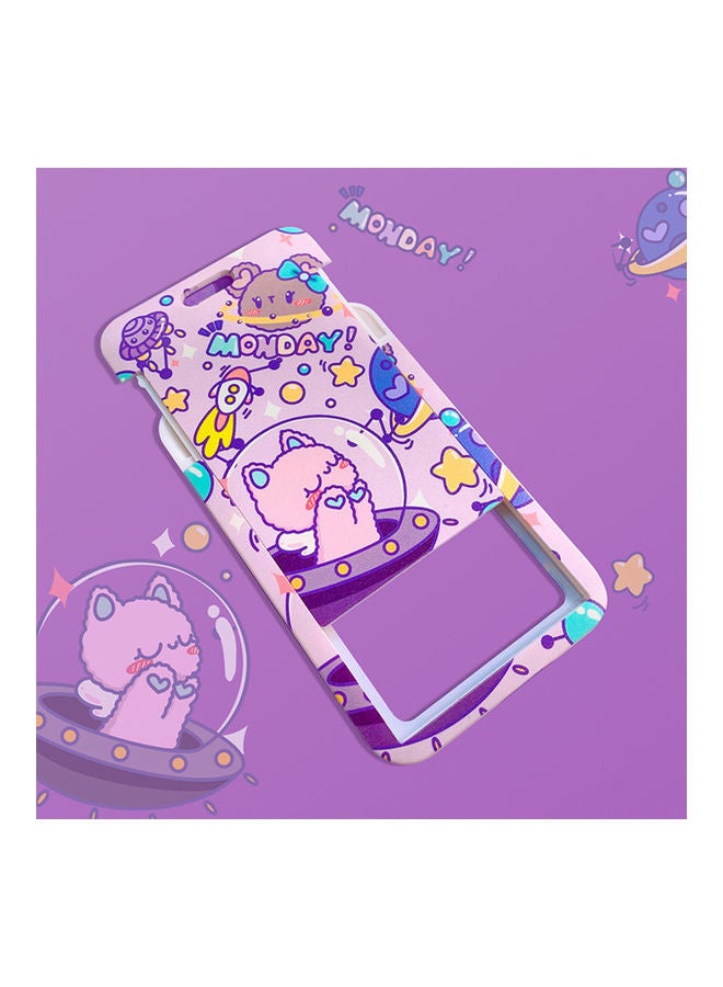Generic Card Holder Anime Pattern Decorative Acrylic Cartoon Card Badge Holder for Students Red  - Image 5