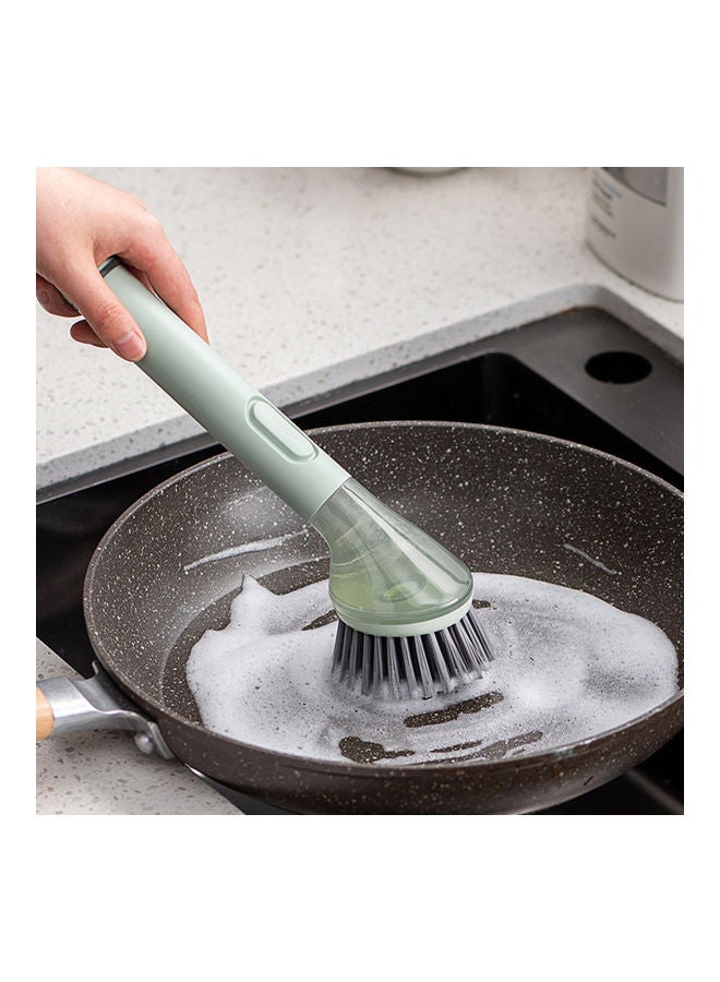 ABS Comfortable Grip Bristles Dishwashing Brush Light Green - Image 2