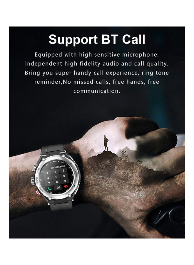 T92 2-In-1 Smartwatch With Bluetooth Earbuds Black/Silver