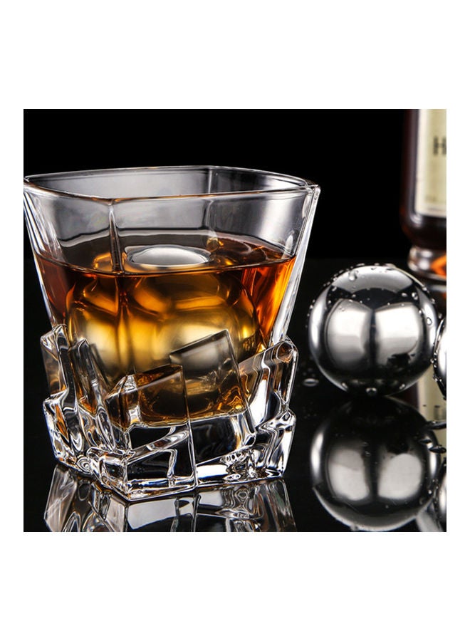 Generic - 2-Piece Ice Cube Eco-friendly Rapid Cooling Stainless Steel Drink Chiller Ball Silver - Image 1