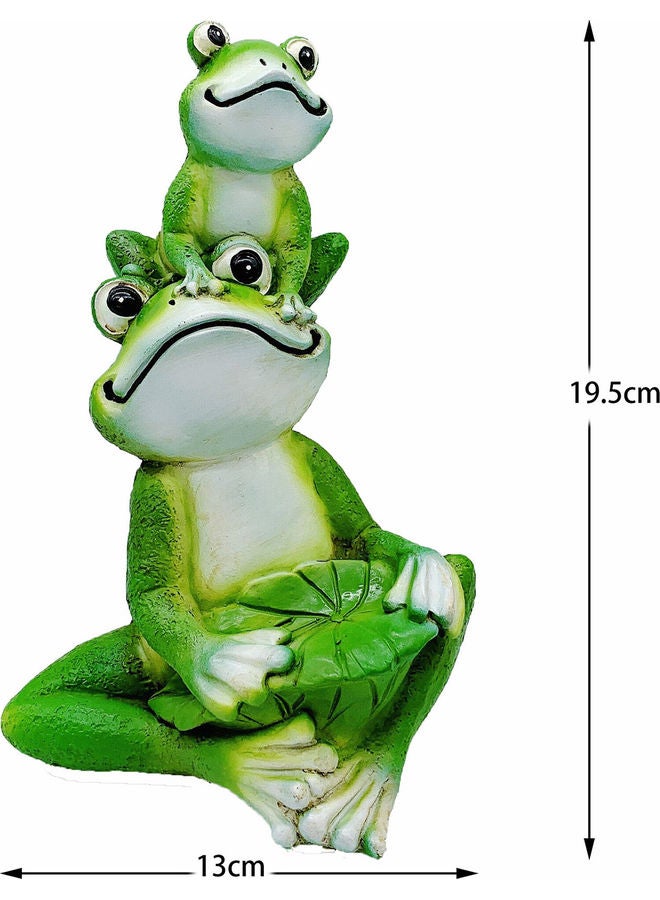 Frog Vitality With Lotus Leaf For Decor Multicolour  - Image 2
