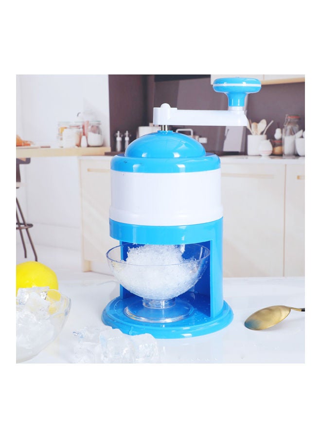 Large Capacity Plastic Manual Ice Shaver Machine Blue/White - Image 2