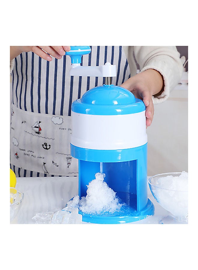 Large Capacity Plastic Manual Ice Shaver Machine Blue/White - Image 3