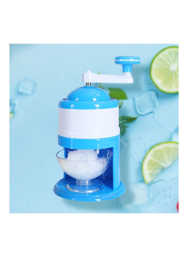 Large Capacity Plastic Manual Ice Shaver Machine Blue/White - Image 4