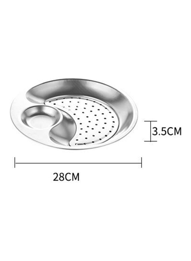 Generic Multifunctional Stainless Steel Dumpling Plate Silver  - Image 5
