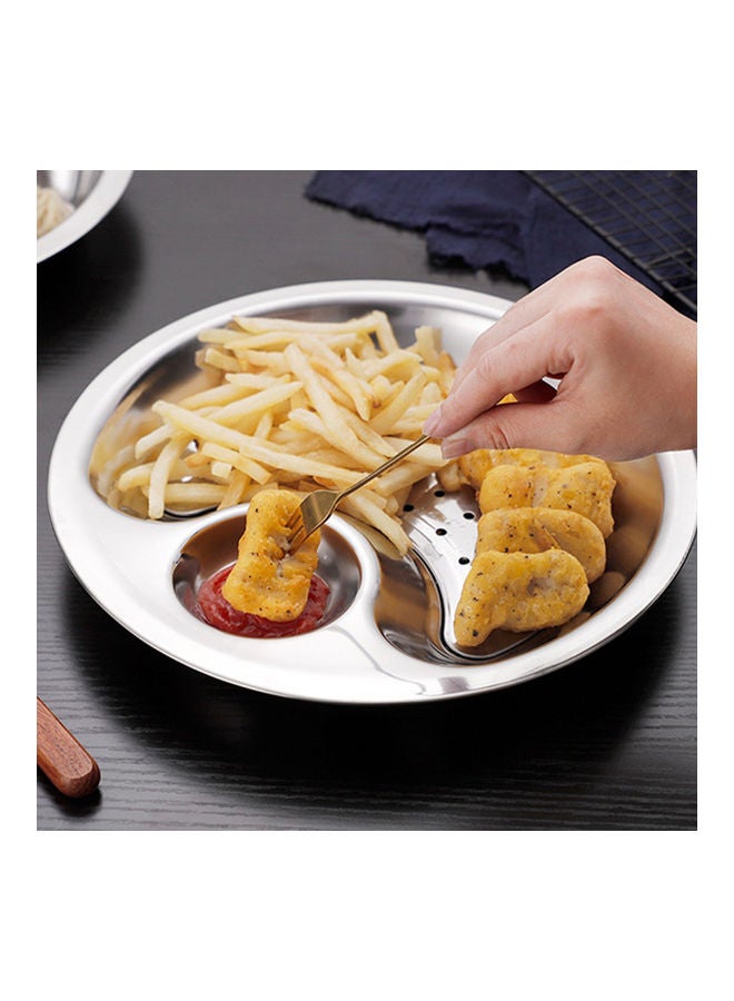 Generic Multifunctional Stainless Steel Dumpling Plate Silver  - Image 4