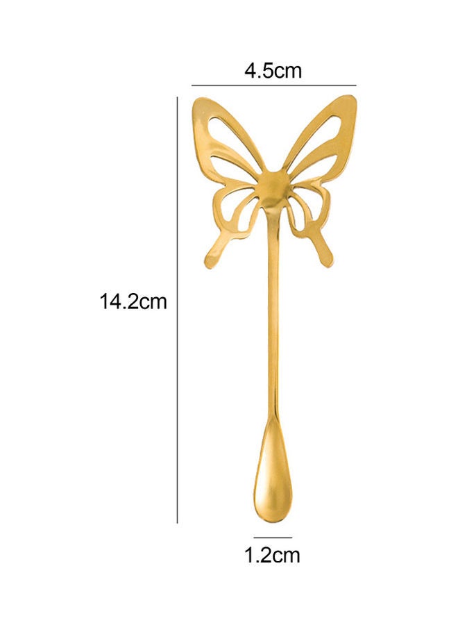 Butterfly Shape Stirring Spoon Gold 