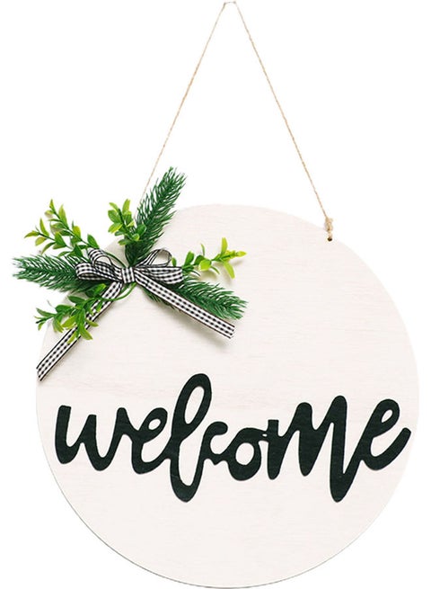Wooden Welcome Hanging Pendant Multicolour