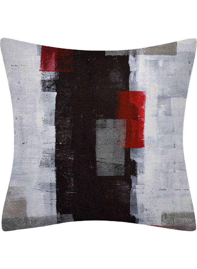 غطاء وسادة من البوليستر مزين بطبعة متعدد الألوان 45x45سم