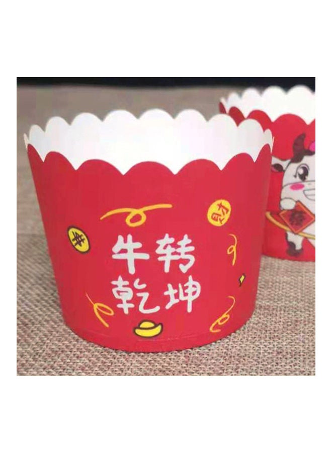 Cupcake Wrappers Eco-friendly Heat Resistant  Baking Cup Liner for Kitchen 50 pieces Red 7x6x15cm - Image 3