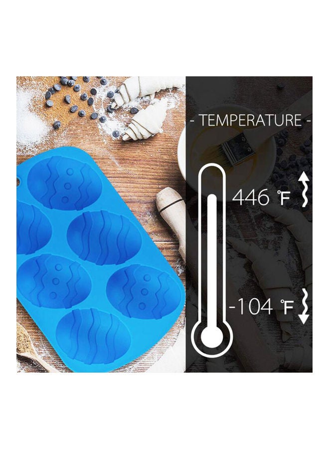 Dinosaur Egg-shaped Chocolate Mold Blue 10 x 13 x 2.5cm