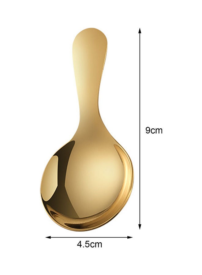 Stainless Steel Mini Dessert Spoon Gold  - Image 2