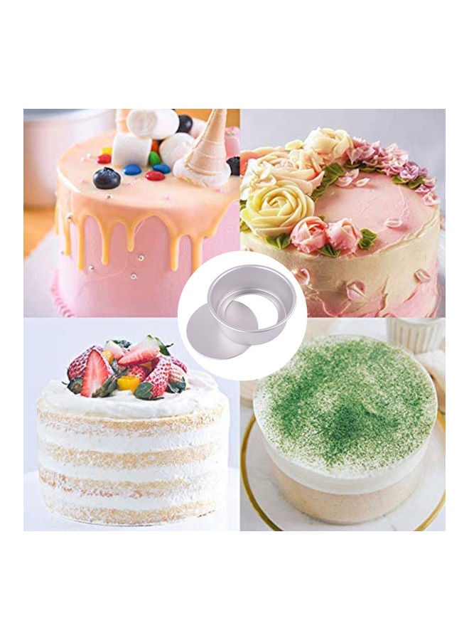 Removable Round Cake Pan Silver - Image 5