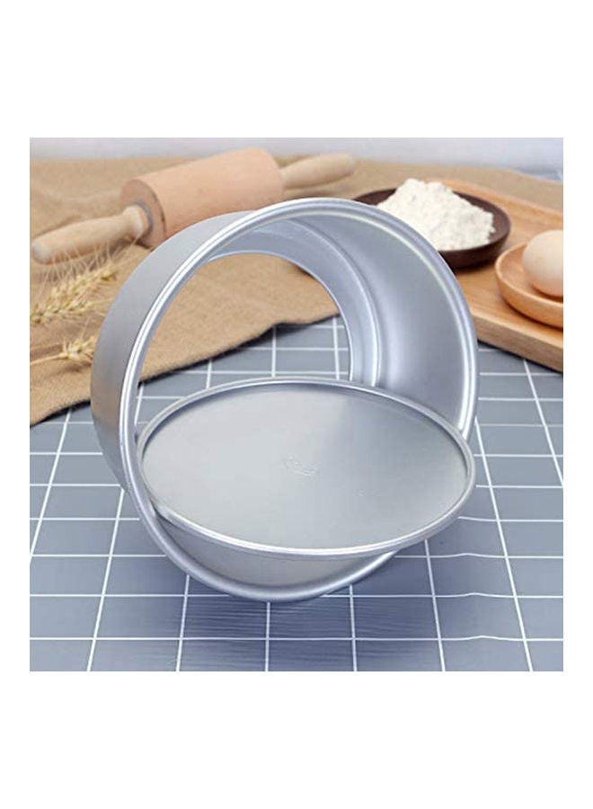 Removable Round Cake Pan Silver - Image 1
