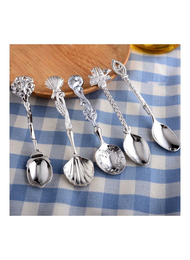 5-Piece Table Spoon Set Silver 