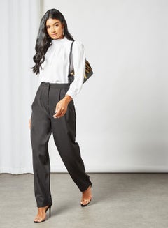 Sivvi x GenM High Waist Tapered Pants Black  - Image 3