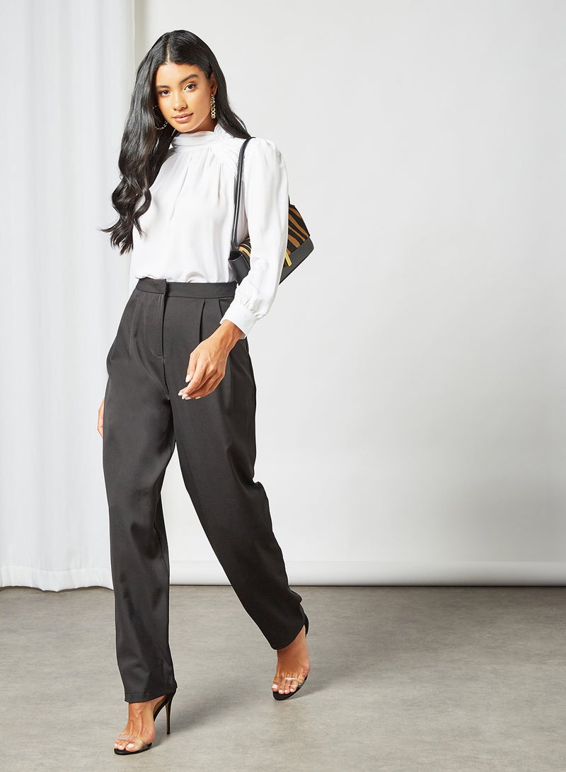 Sivvi x GenM High Waist Tapered Pants Black  - Image 3