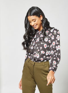 Sivvi x D'Atelier Floral Print Blouse Black  - Image 1