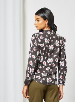Sivvi x D'Atelier Floral Print Blouse Black  - Image 2