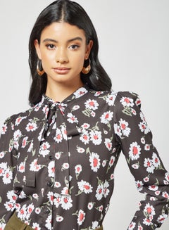 Sivvi x D'Atelier Floral Print Blouse Black  - Image 4