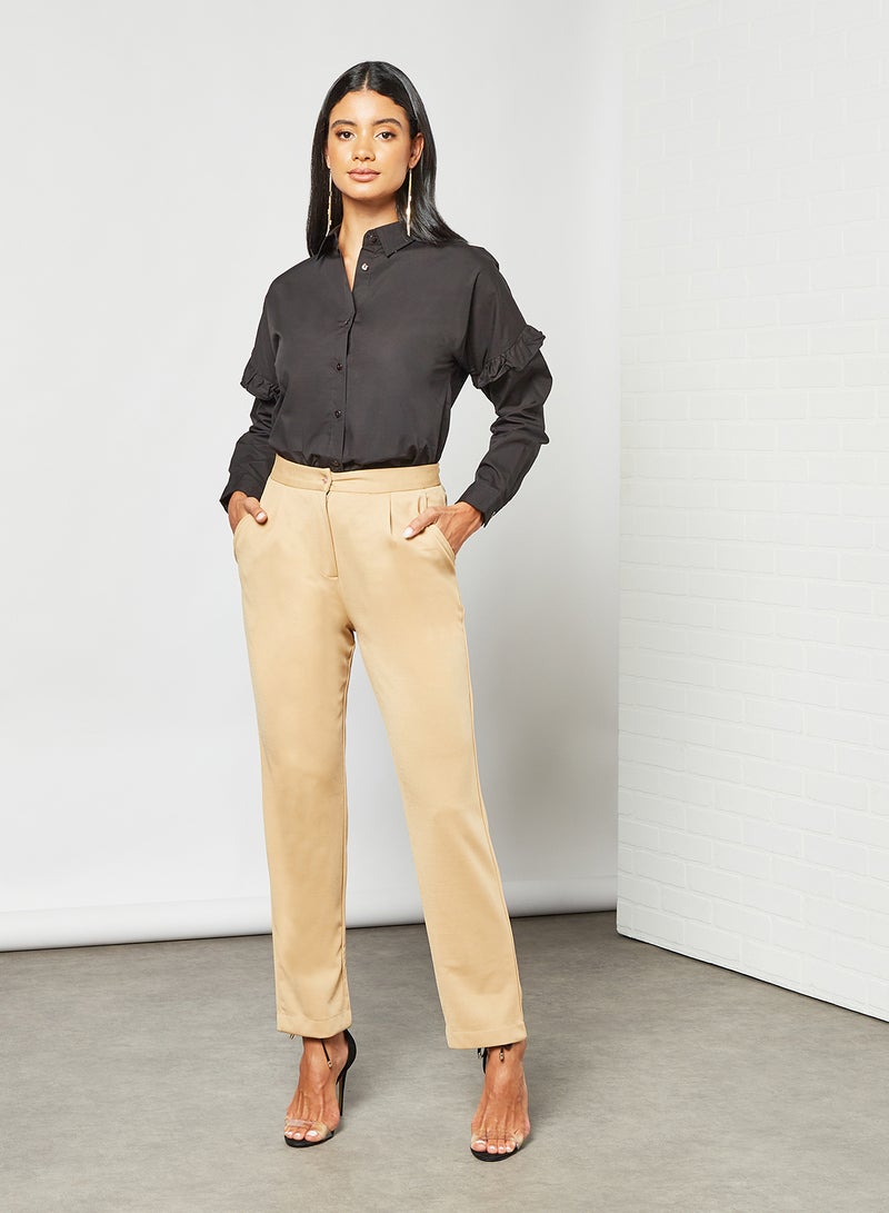 Sivvi x D'Atelier Tailored Trousers Brown  - Image 3