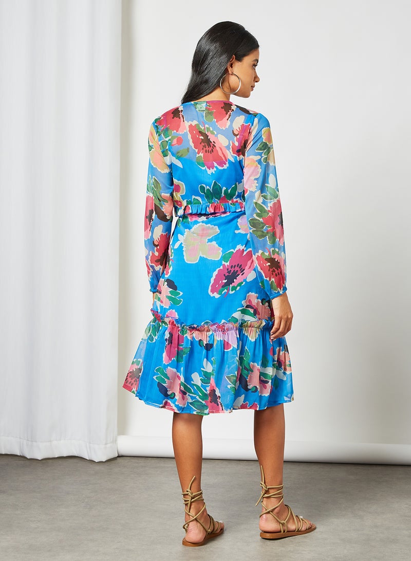 Sivvi x D'Atelier - Floral Print Blouse Blue - Image 1